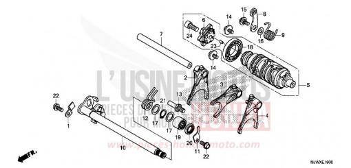 BARILLET DE SELECTION CB500XAJ de 2018